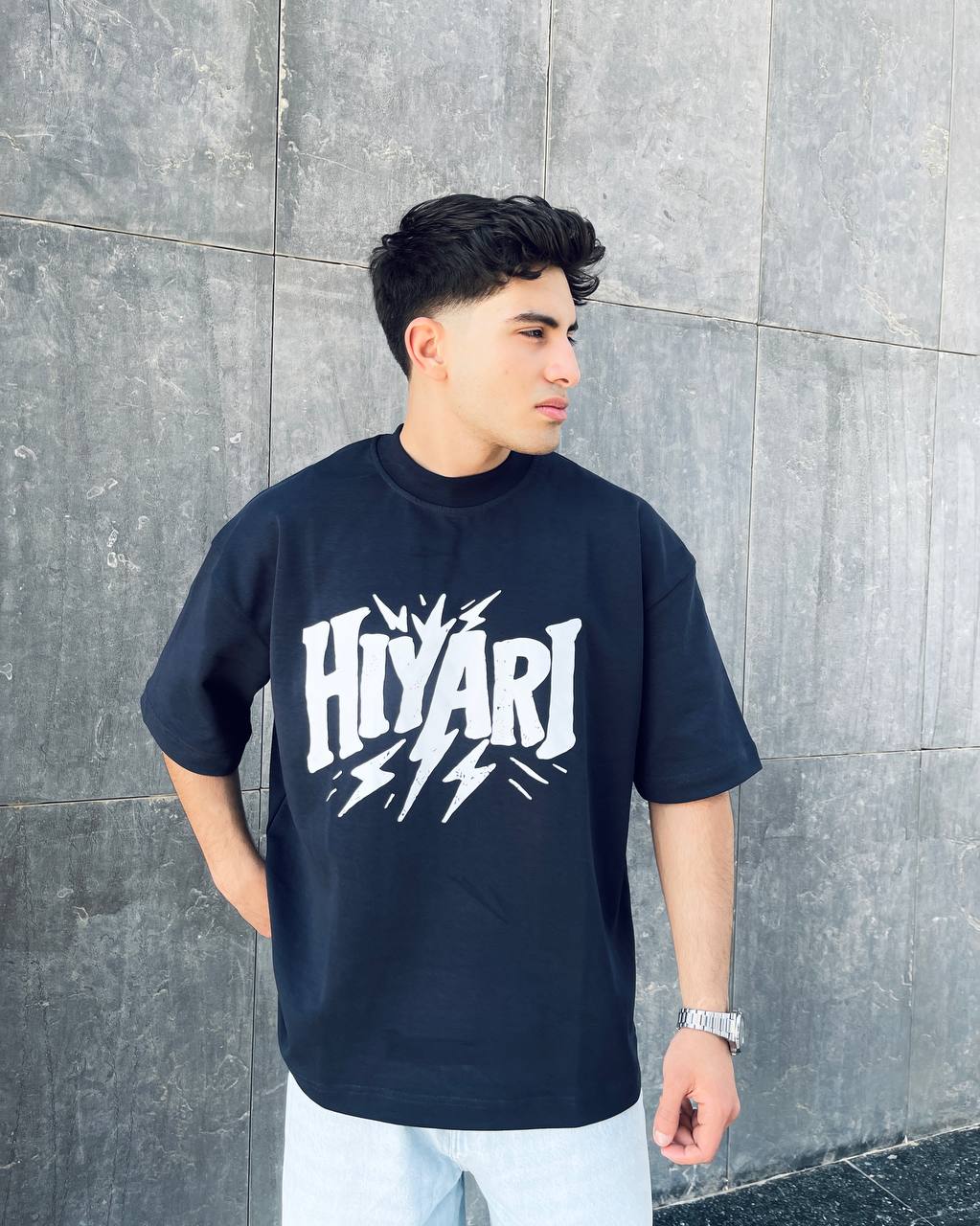 Oversized navy T-shirt