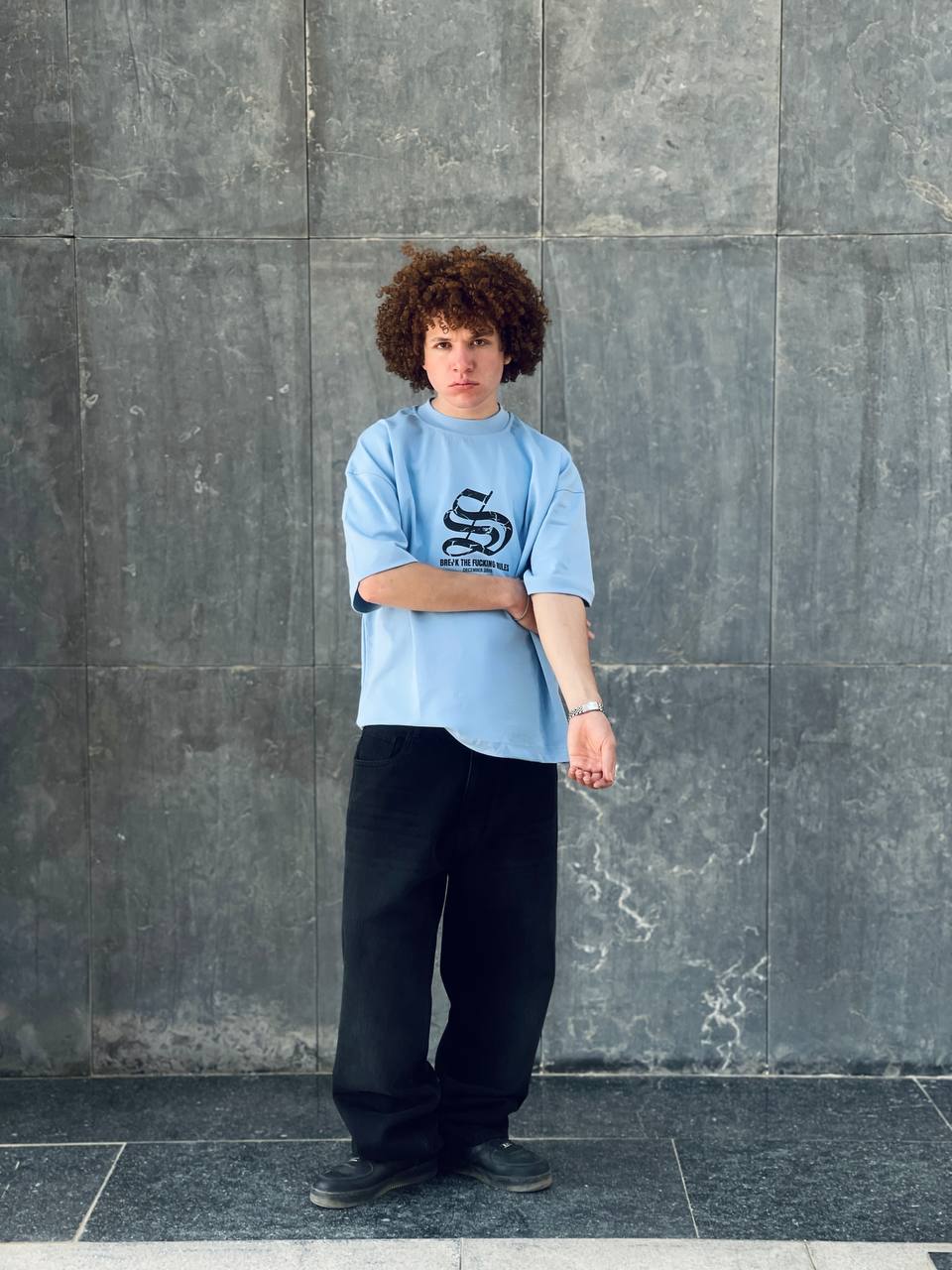 Oversized babyblue T-shirt