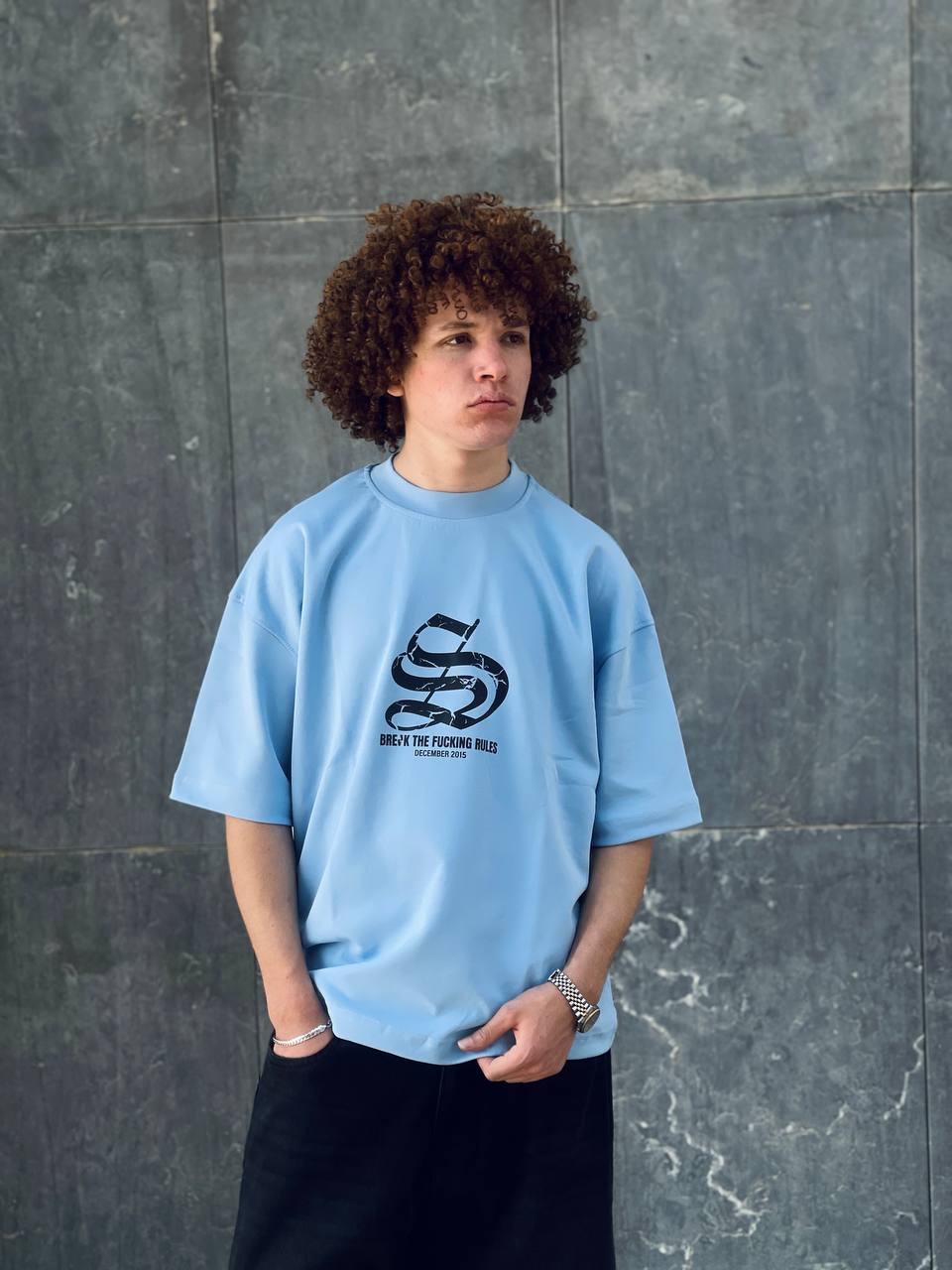 Oversized babyblue T-shirt