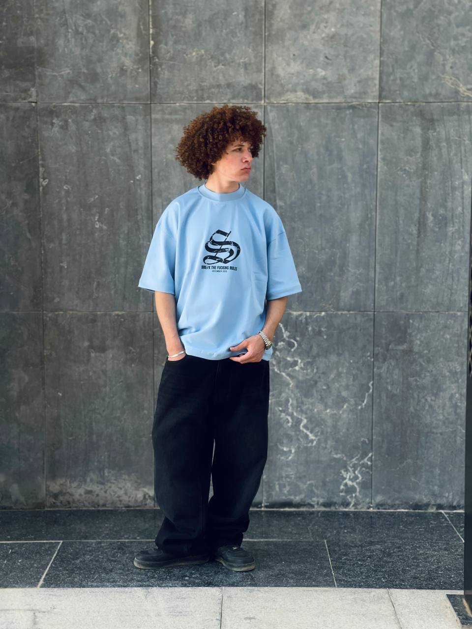 Oversized babyblue T-shirt