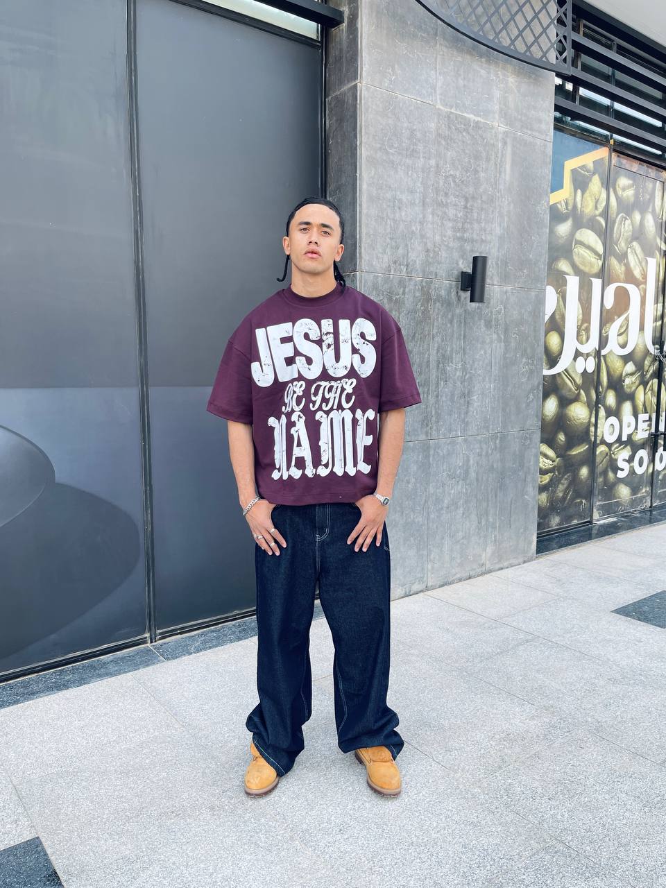 Oversized marrwon T-shirt