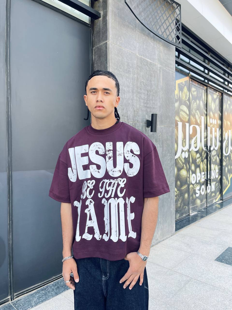 Oversized marrwon T-shirt