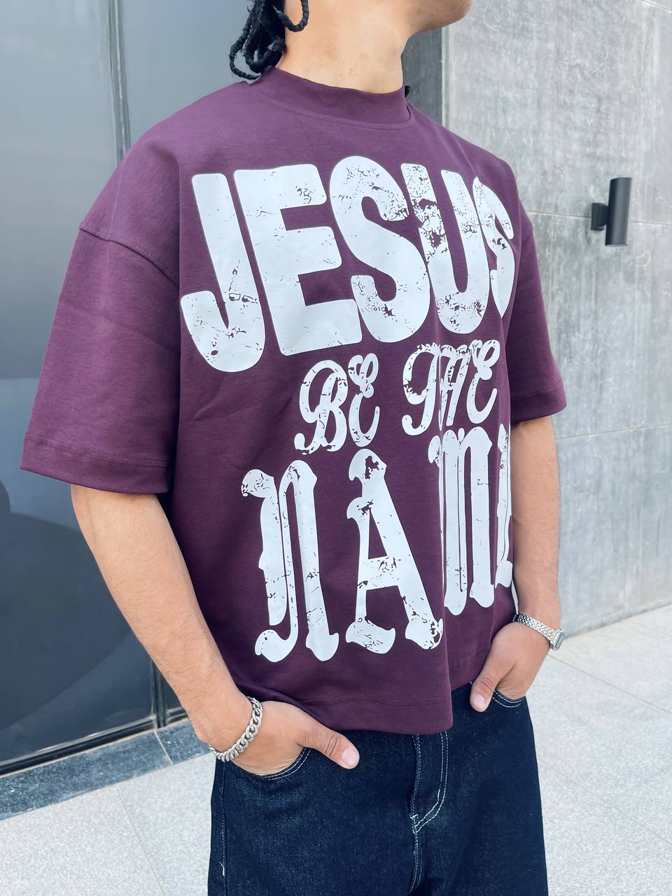 Oversized marrwon T-shirt