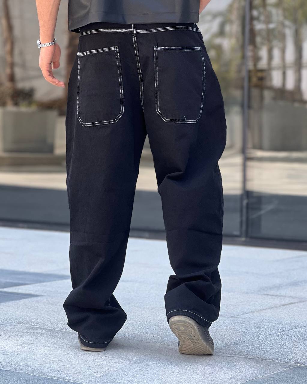 Black Denim Wide Leg
