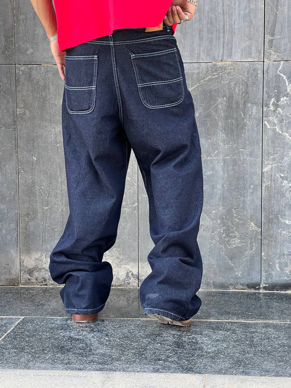 blue denim super baggy