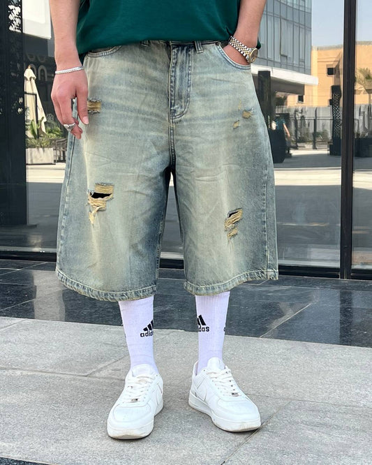 dirty washed jorts