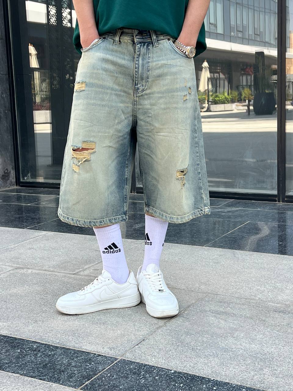 dirty washed jorts
