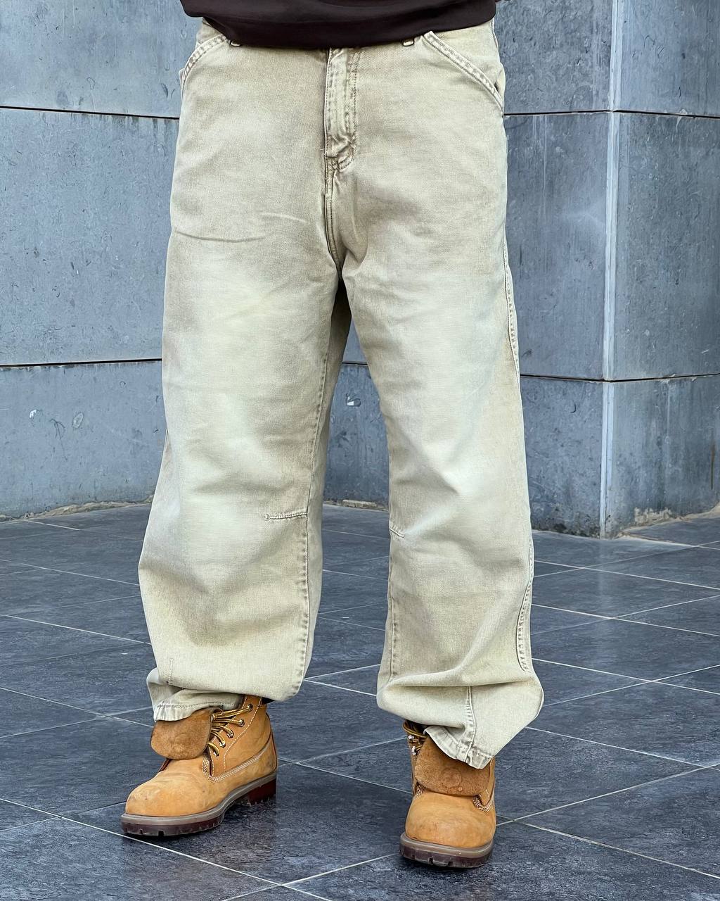 Beige wide leg