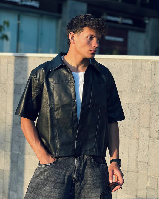 Boxy Leather Shirt