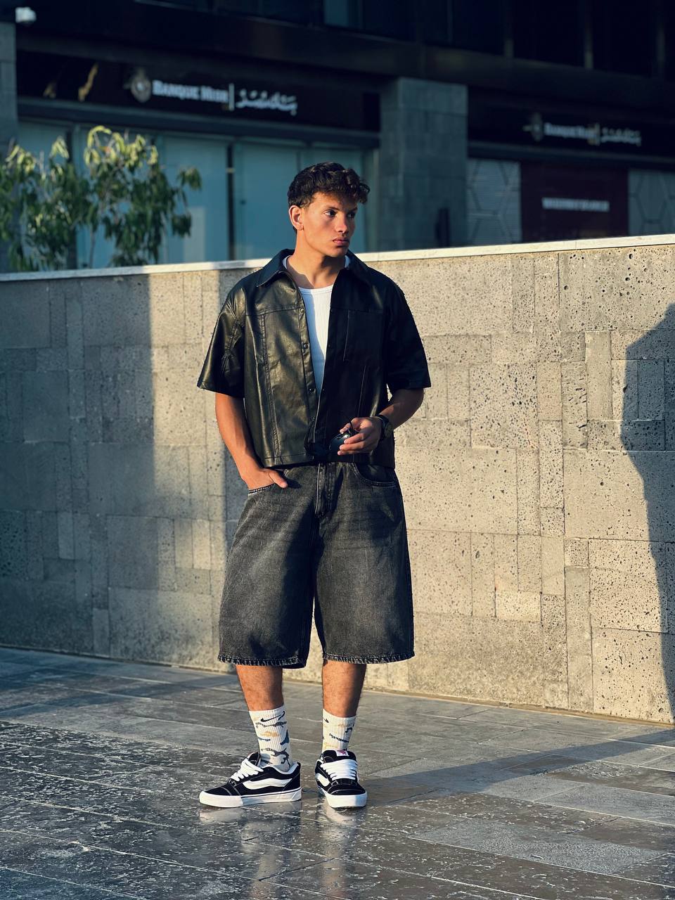 Boxy Leather Shirt