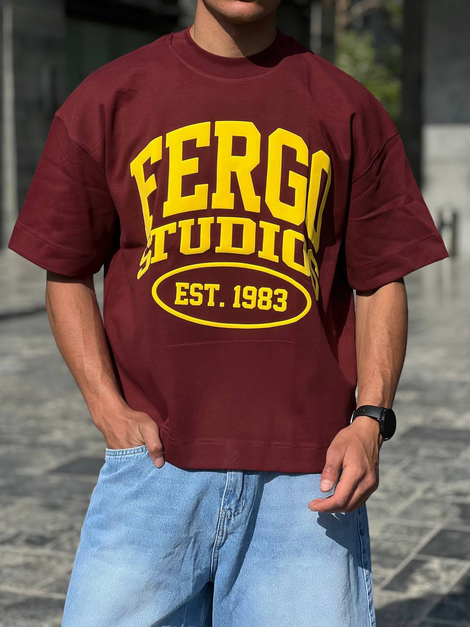 Oversized Marron T-Shirt