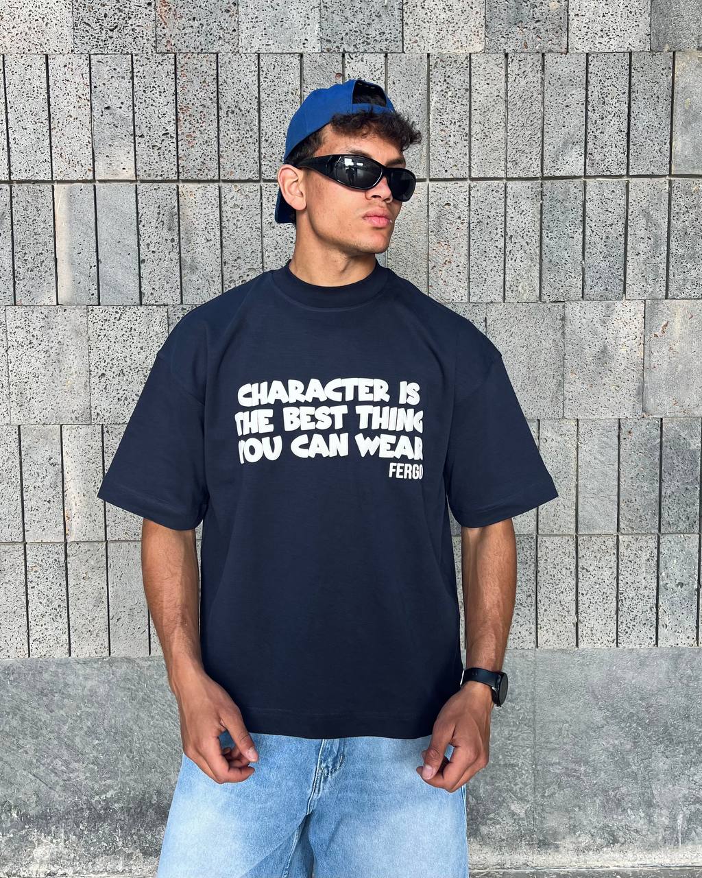Oversized Navy T-Shirt